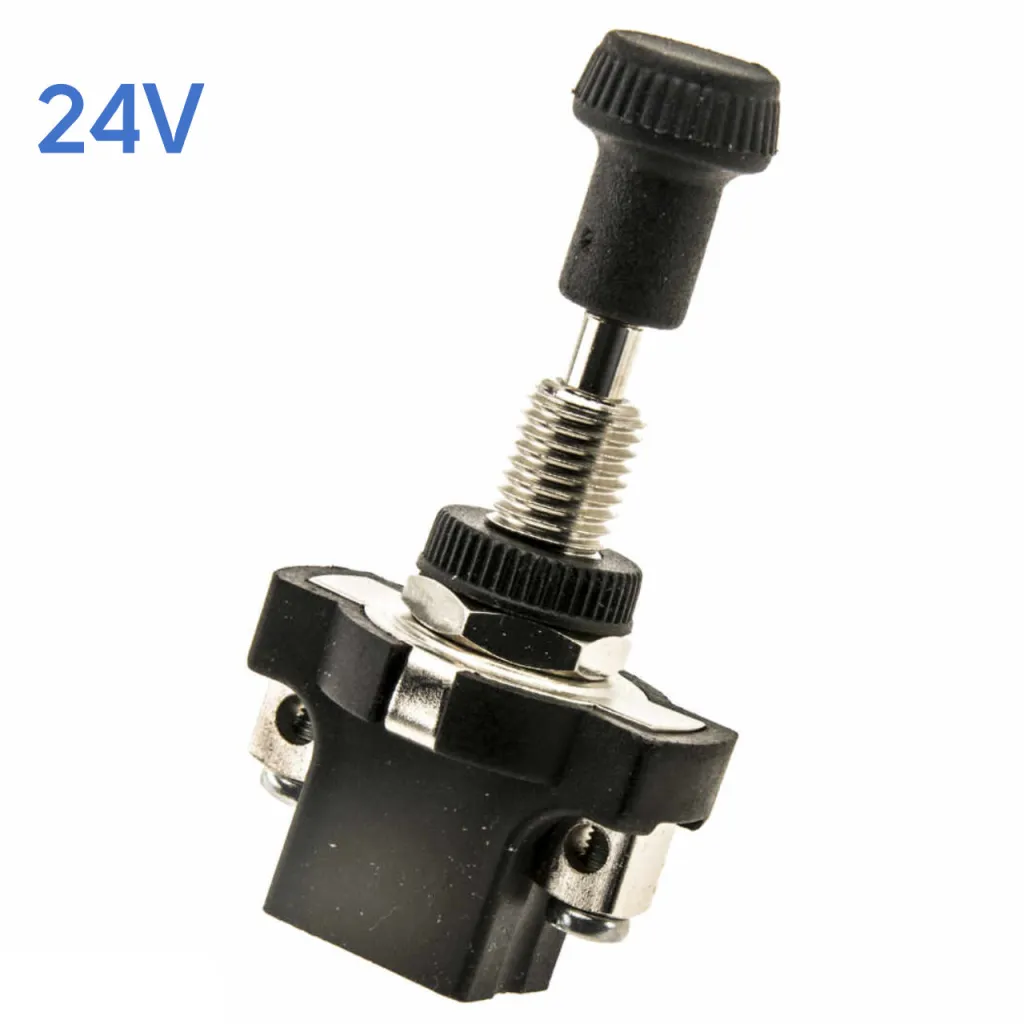 24V 16A 2POLIG ONOFF TREKSCHAKELAAR LANG (10X)