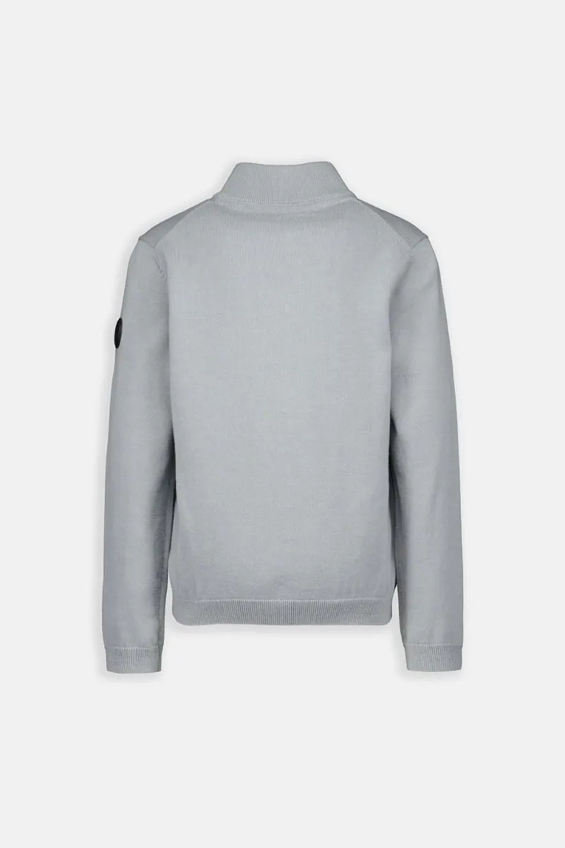 Airforce Knitwear Trui Zip Stone Blue