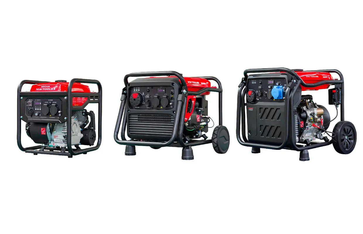 Benzine inverter generator 8,5 kW 230 V met elektrische start en ATS stekker MW Tools