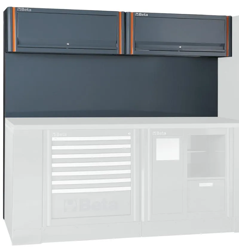 C55/2PMWANDPANEEL MET 2 HANGKASTEN *ACTIE*