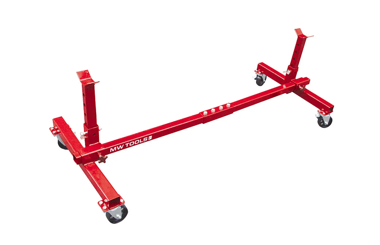 Carrosserie dolly 900 kg 2 steunpunten mobiele assteun MW Tools