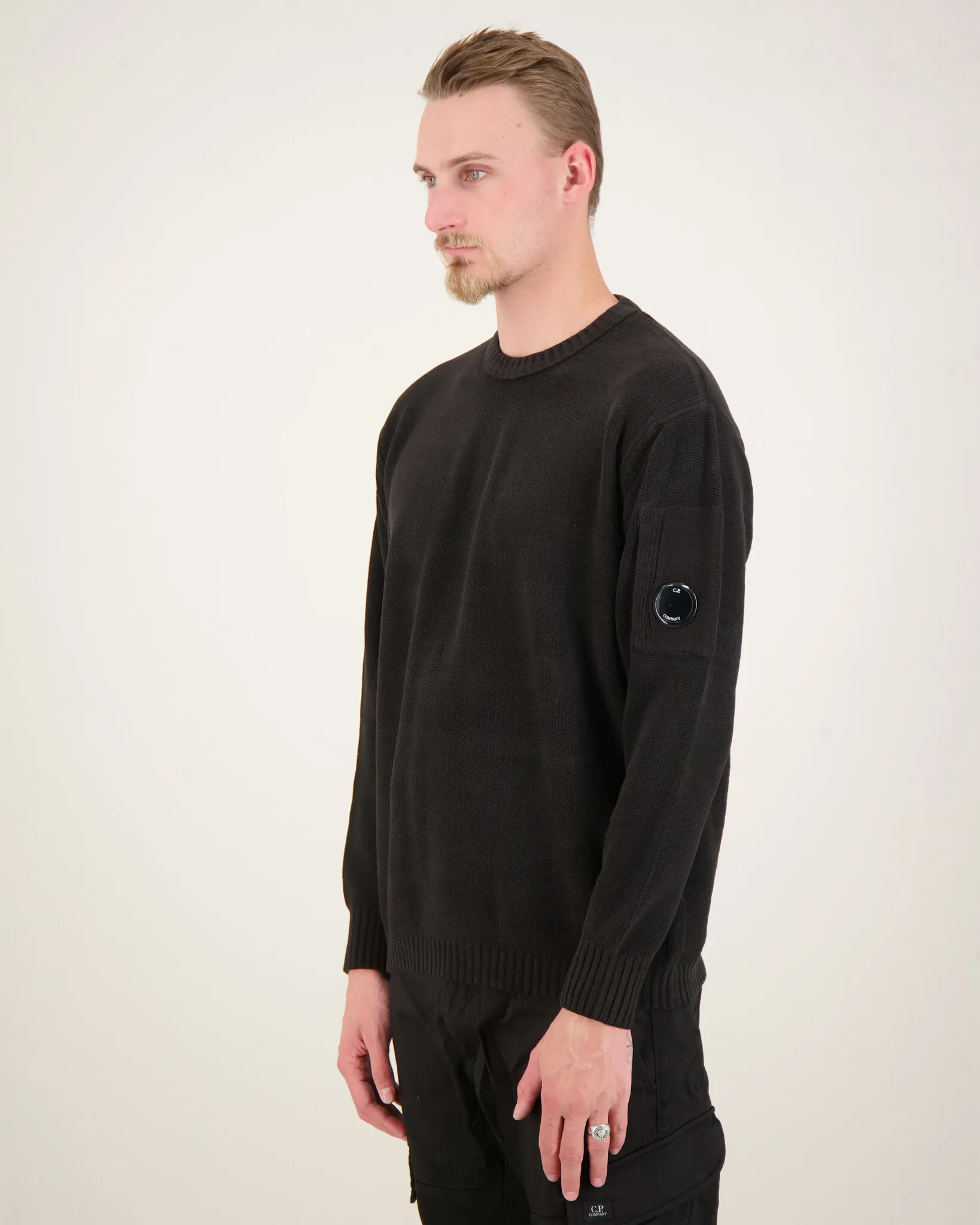 C.P. Company Knitted Crewneck Sweater Zwart