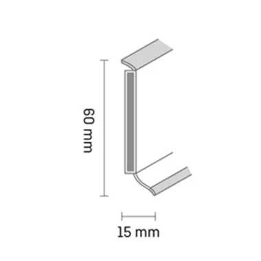 DÖLLKEN HSL6 Hardschuim plint Wit 60mm 400cm