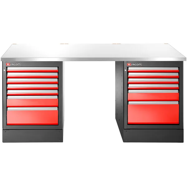 FACOM JLS32MS13DH WERKBANK 13 LADEN INOX BOVENBLAD HOOG