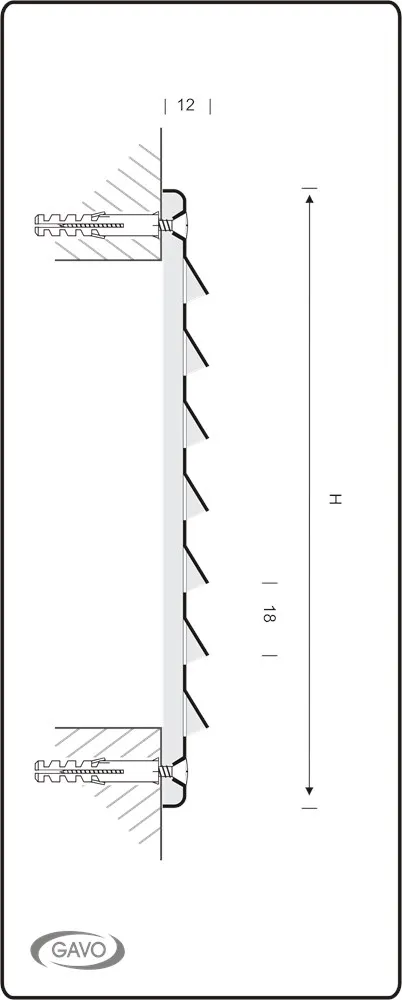 Gavo Schoepenrooster aluminium 49.5 x 9cm
