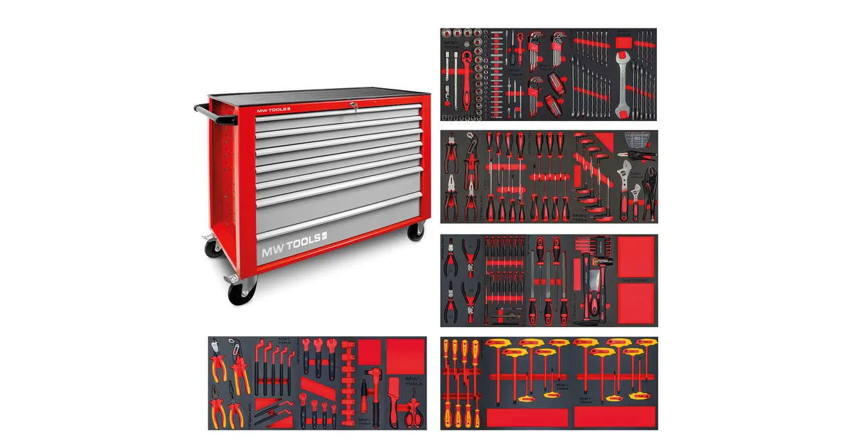GEVULDE BREDE GEREEDSCHAPSWAGEN EV STARTER 265DELIG MW TOOLS