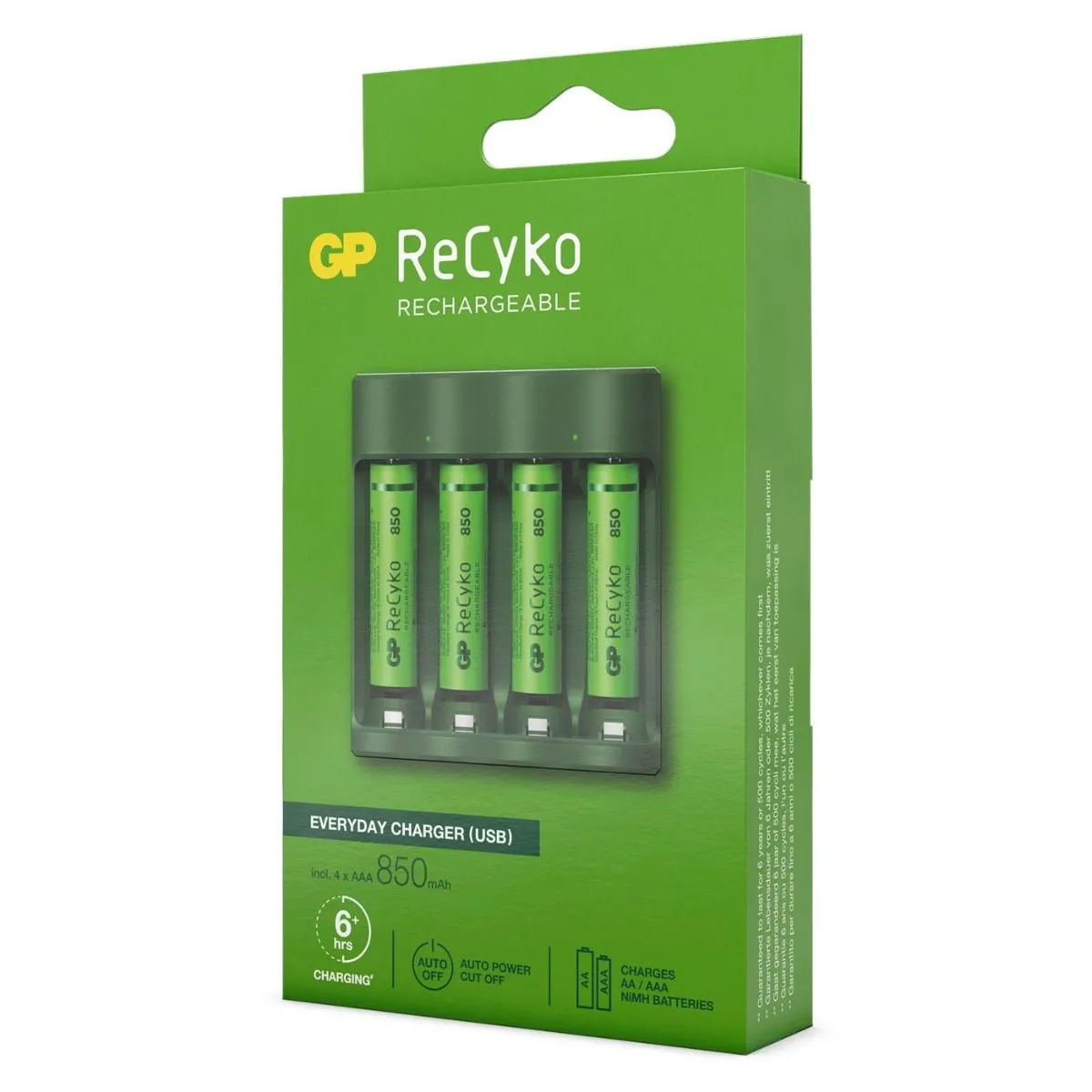 G.P Oplader USB B421 4XAAA 850MAH ReCyko