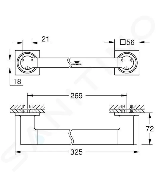 GROHE ALLURE  HANDVAT, LENGTE 33 CM, COOL SUNRISE 40955GL1