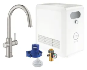Grohe Blue Professional duo C-uitloop uittrekbaar wifi/bluetooth supersteel