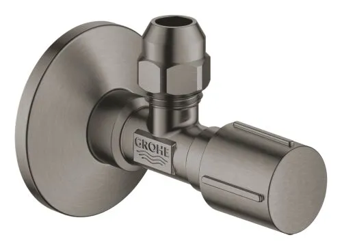 Grohe hoekstopkraan 1/2" x 3/8" supersteel hard graphite geborsteld
