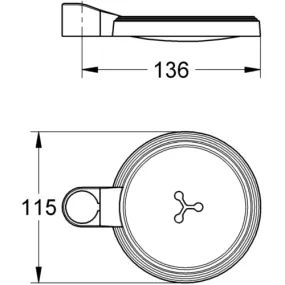 Grohe Relexa zeepschaal Ø 22 en 25 mm