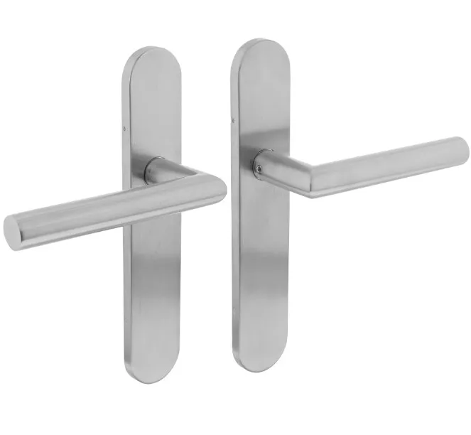 Intersteel deurkruk Jura op verdekt schild ovaal blind RVS