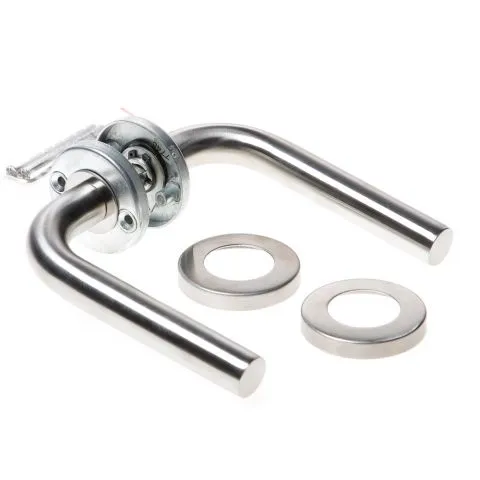 Intersteel Deurkruk RVS mirte met rozet ital