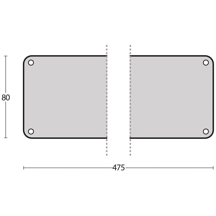 INTERSTEEL Duwplaat 80x475x1,5mm RVS