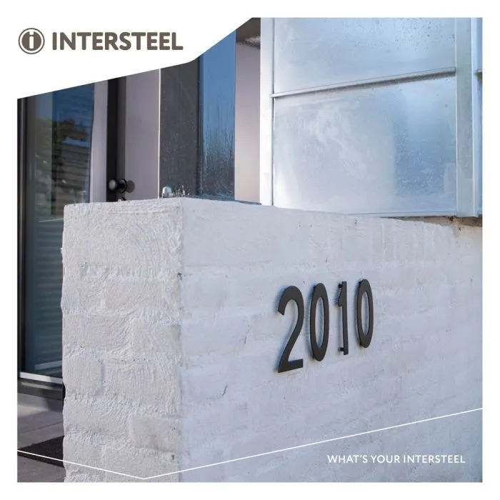 INTERSTEEL Huiscijfer nr. 2 150mm RVS/mat zwart