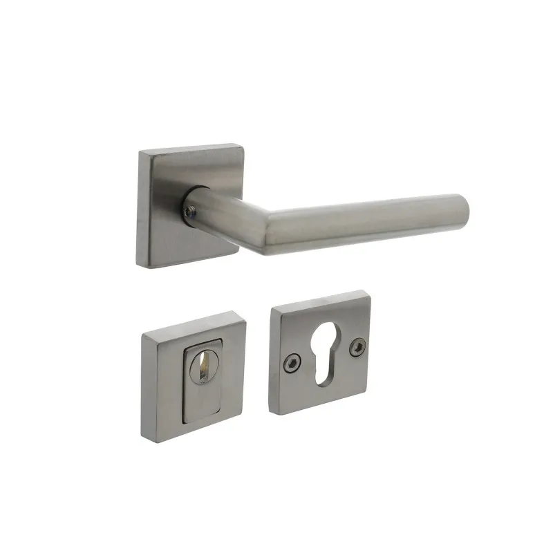 Intersteel Set achterdeurbeslag vierkant SKG*** rvs geborsteld met kerntrekbeveiliging