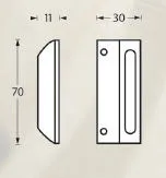 Intersteel Sluitplaat + kom Ferraro 70×30 chroom