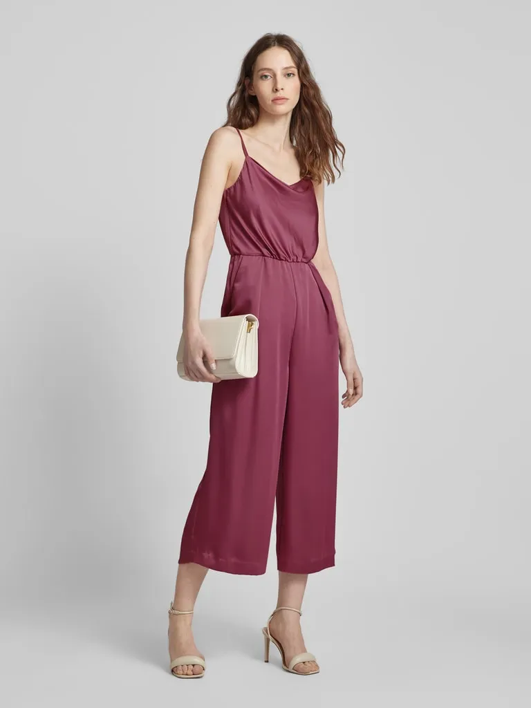 Jake*s Cocktail Jumpsuit met cascadehals in oudroze gemêleerd