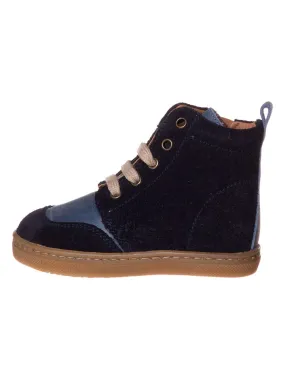 Leren sneakers donkerblauw