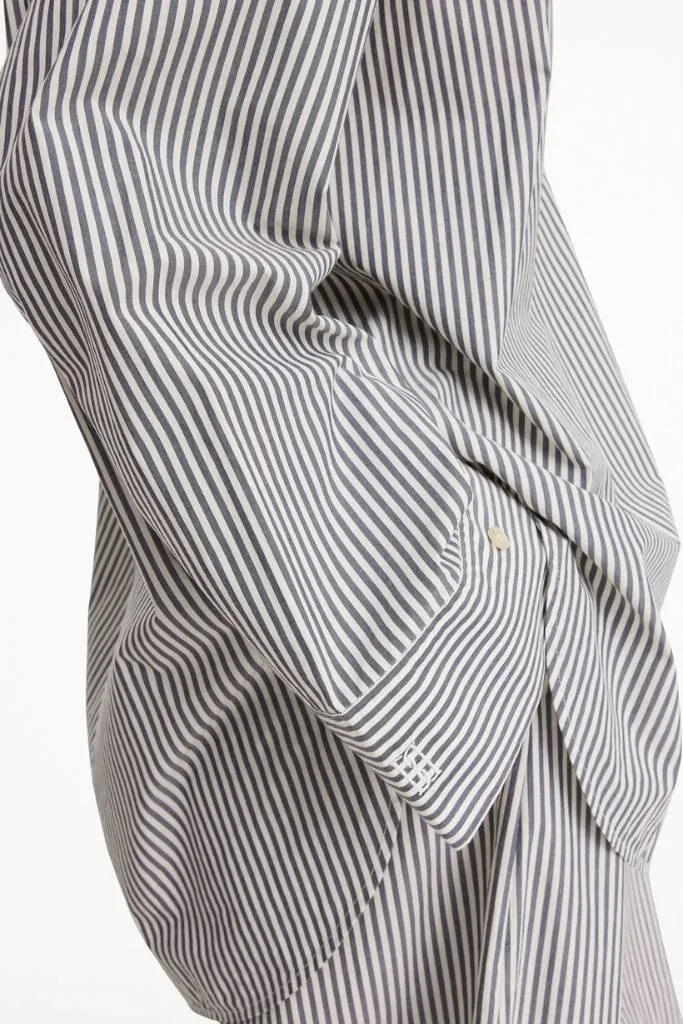 Malene Birger Derris Shirt Stripe navy
