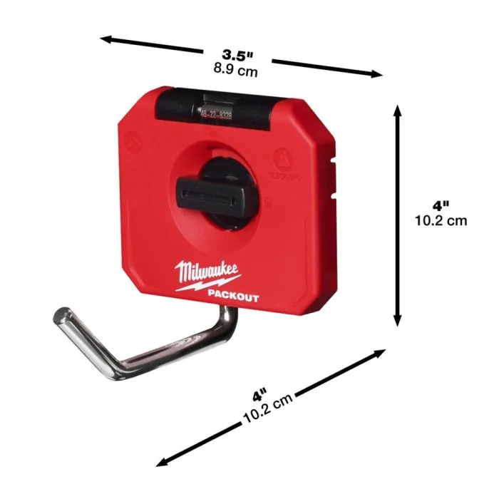 MILWAUKEE PACKOUT ENKELE RECHTE HAAK  OPHANGSYSTEEM