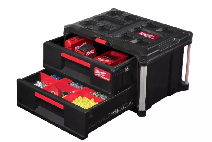 Milwaukee PACKOUT gereedschapskoffer met 2 lades