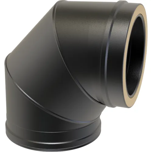 Nedco DW  Ø 80 mm bocht 90° zwart