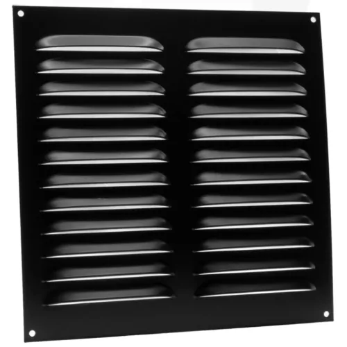 Nedco schoepenrooster alum. vlak 250 x 250 mm zwart