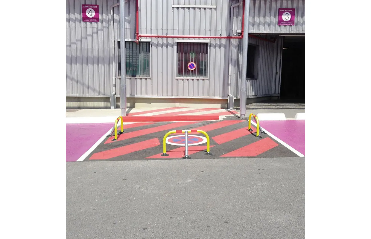 Parkeerbeugel geel driehoekig slot 11mm MW Tools