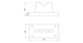 Persblok V-blok 50 t 276 x 130 x 130 mm persen MW Tools