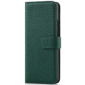 Samsung Galaxy Z Fold 3 5G Echt Leer Litchi Stylus Portemonnee