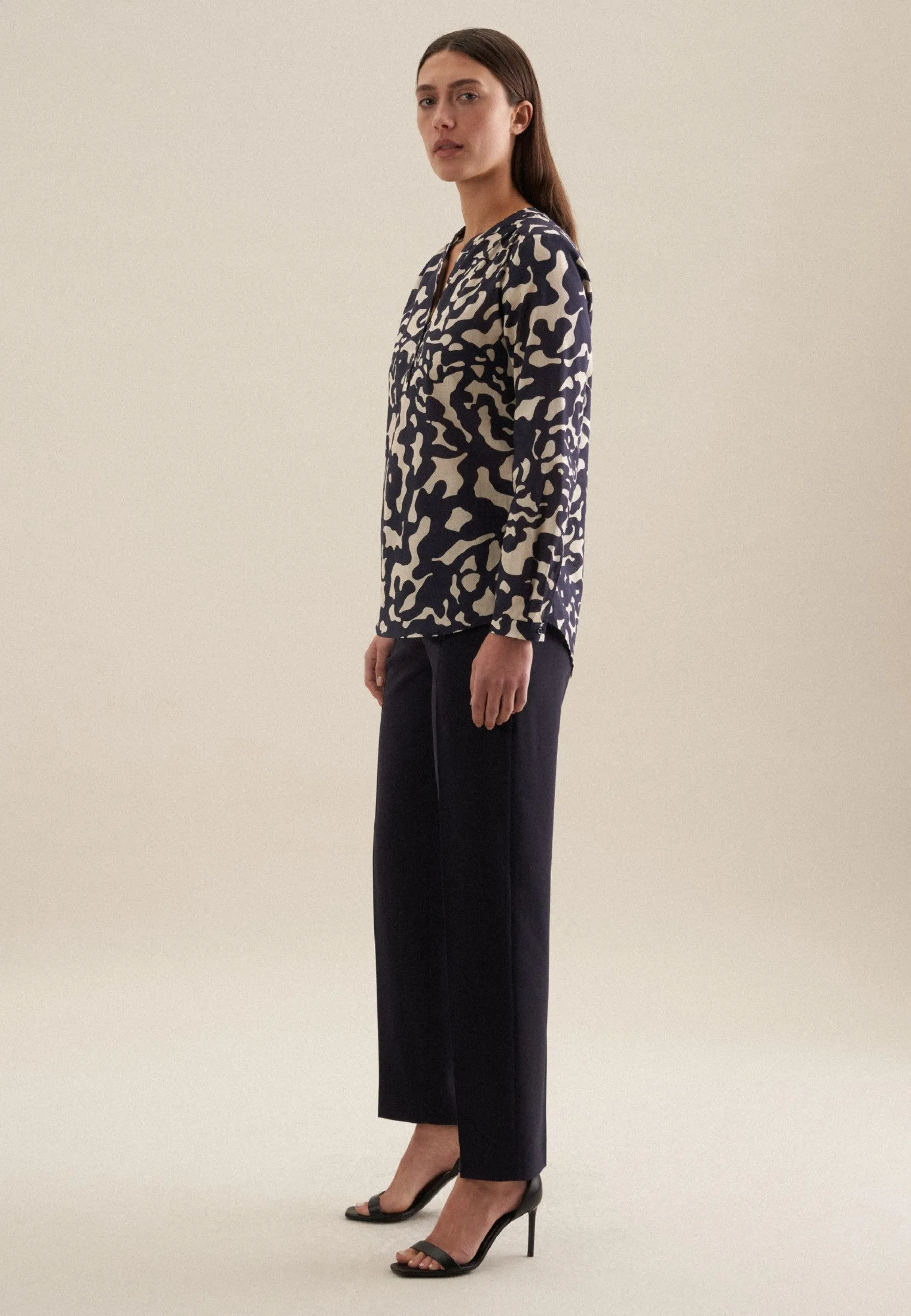 seidensticker Klassieke blouse Zwarte roos