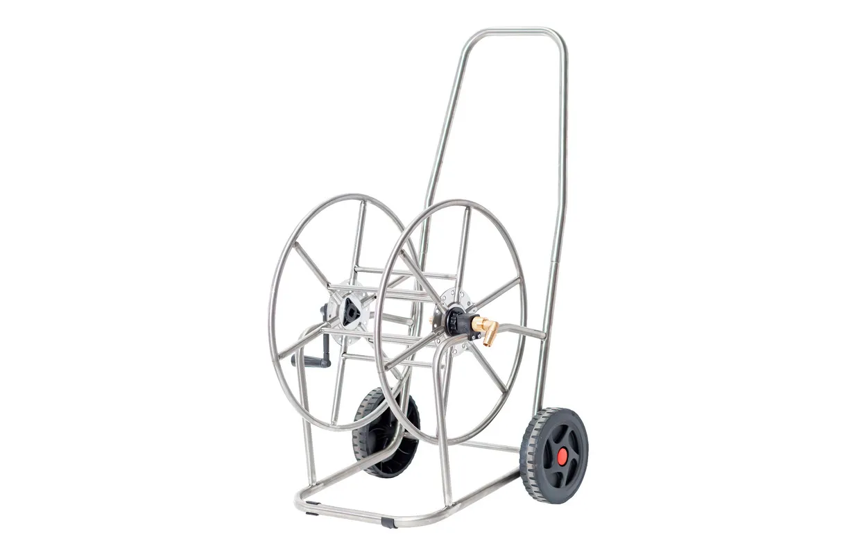 Set slangenwagen 3/4” RVS met waterslang Crystal 50m MW Tools