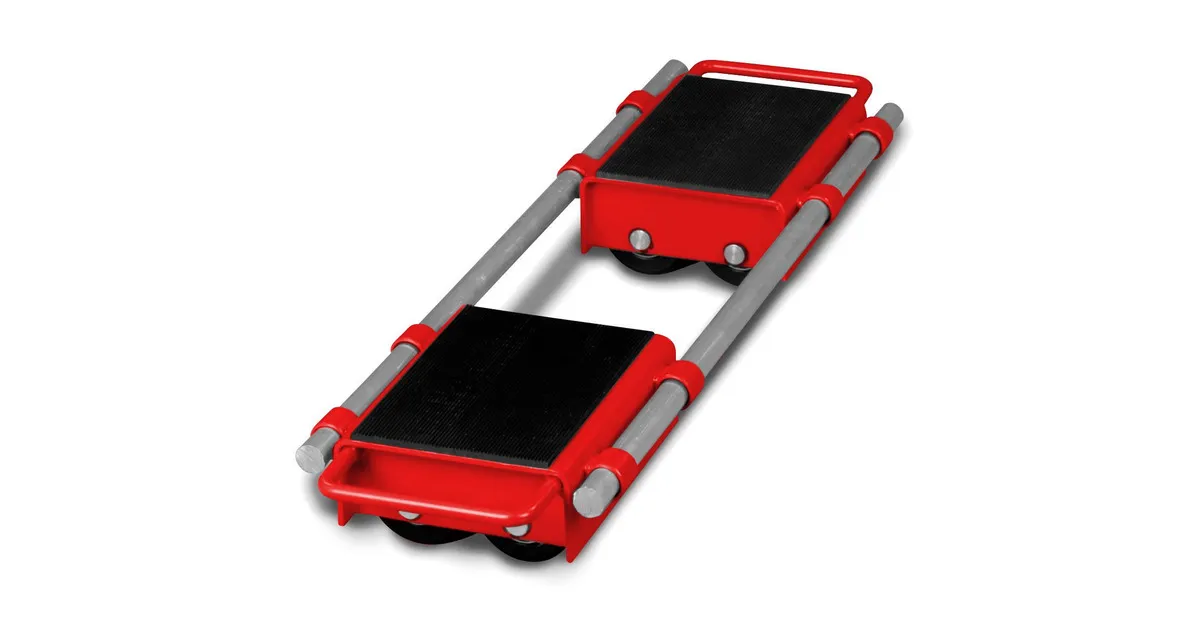 Set transportrollen 12 t 12 nylon rollen vaste plateau met verbinding MW Tools