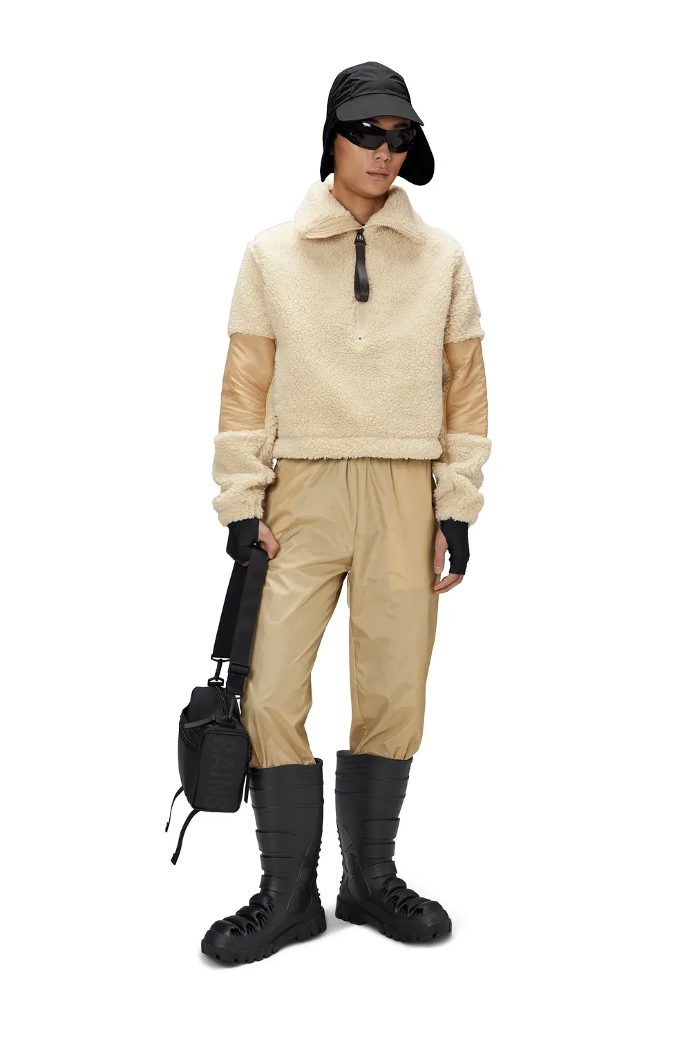 Trui Rains Unisex W Kofu Fleece Pullover T1 Sand