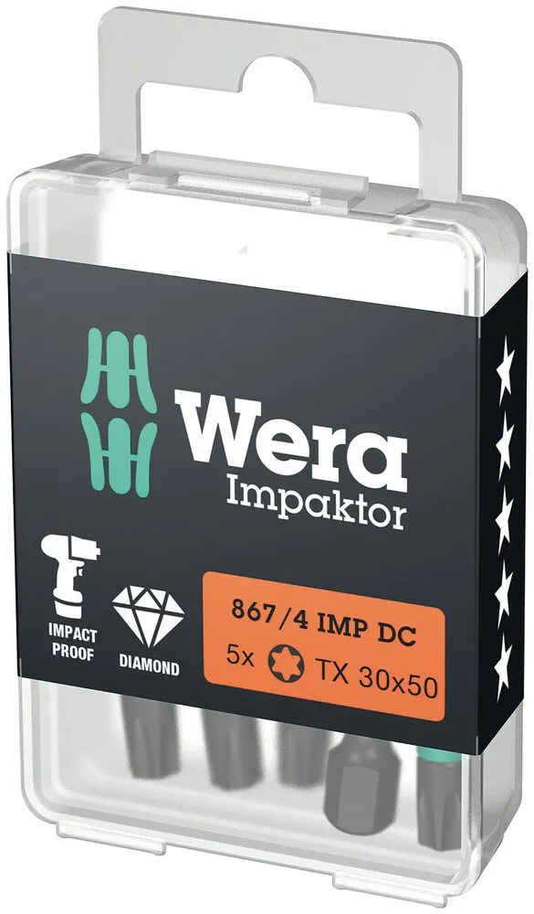 WERA BIT 867/4 IMPDC TX 30X50/5ST