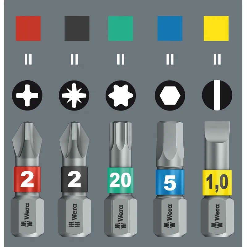 WERA BITCHECK BC 6 TX IMPAKTOR 1. LANGE BITS