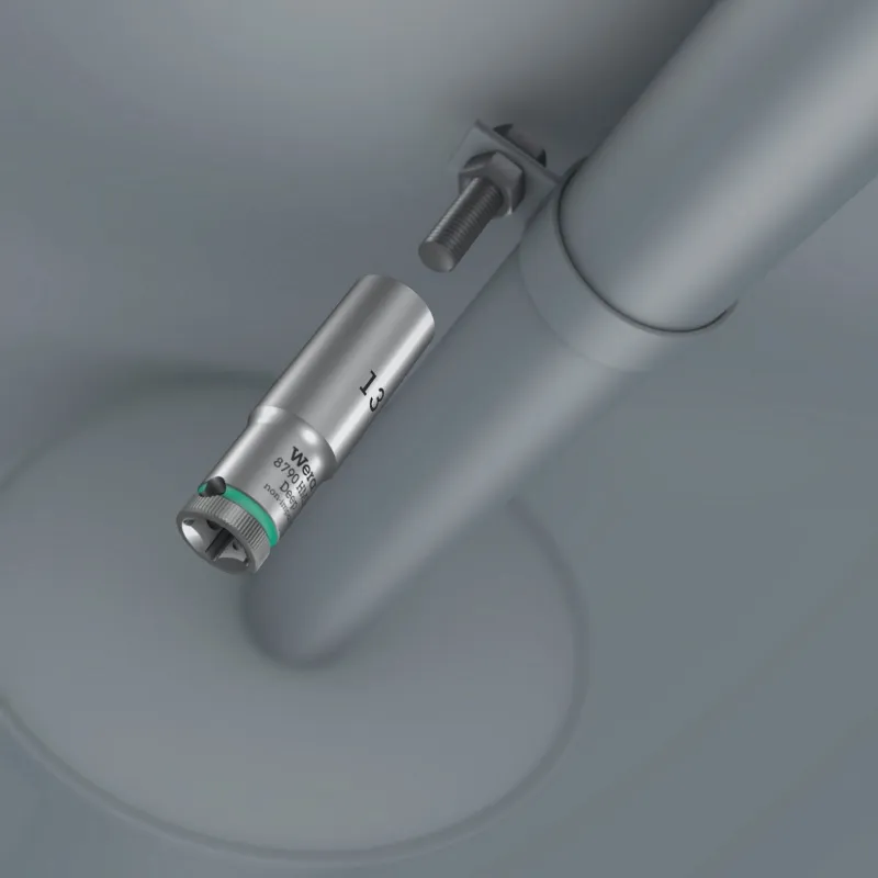 WERA DOP MAGNEETSTRIP 9DELIGE LANGE DOPPEN SET ,MET 1/4" AANDRIJVING